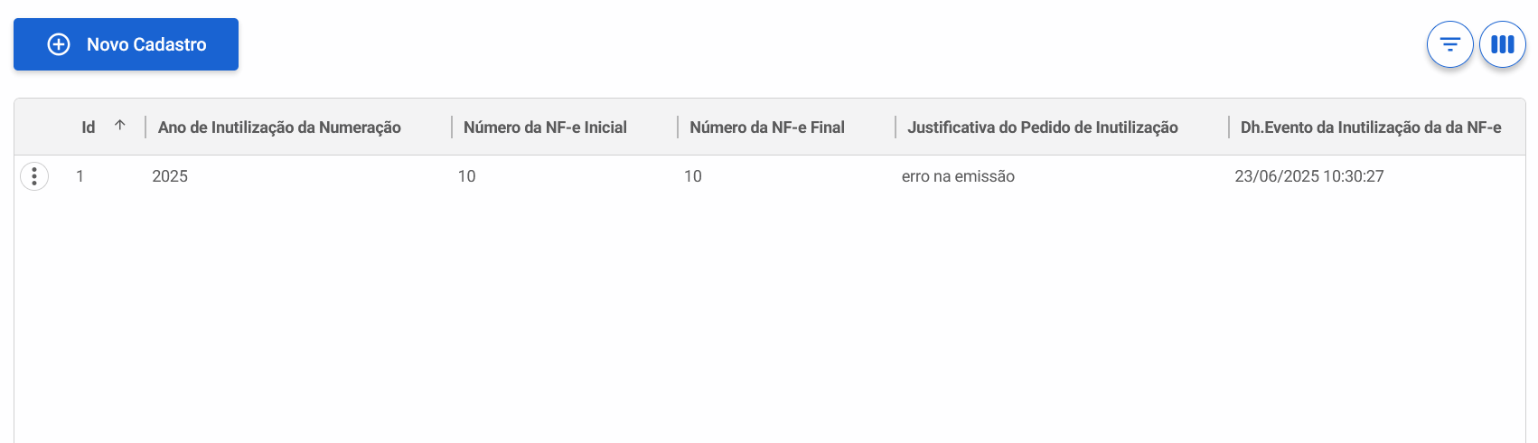 nf-e/nfc-e - Inutilizar