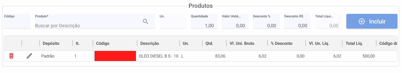 Vendas - Produtos