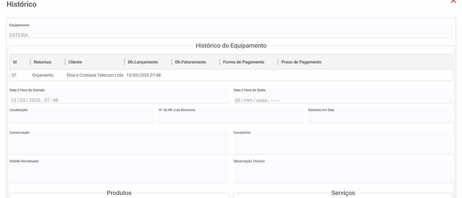 os-equipamentos - Produtos