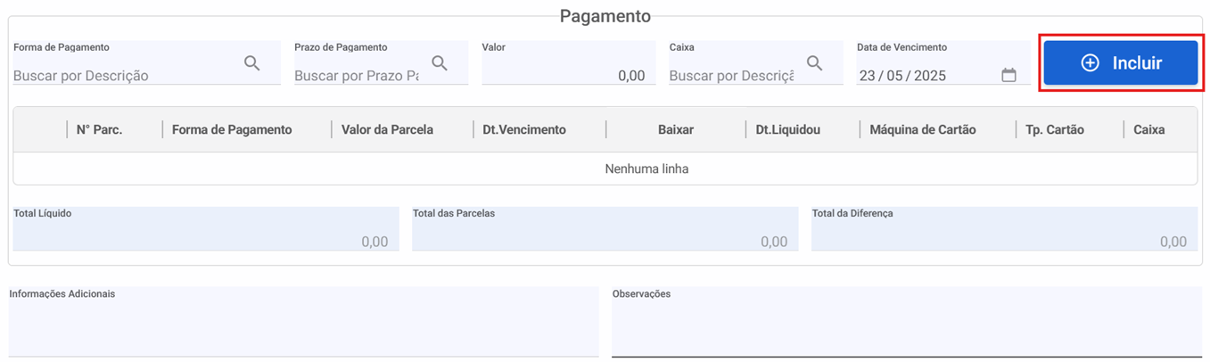 Vendas - Pagamento