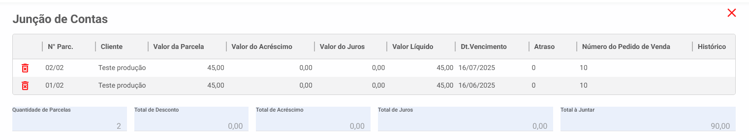 Contas de Receber/Pagar - Dividir