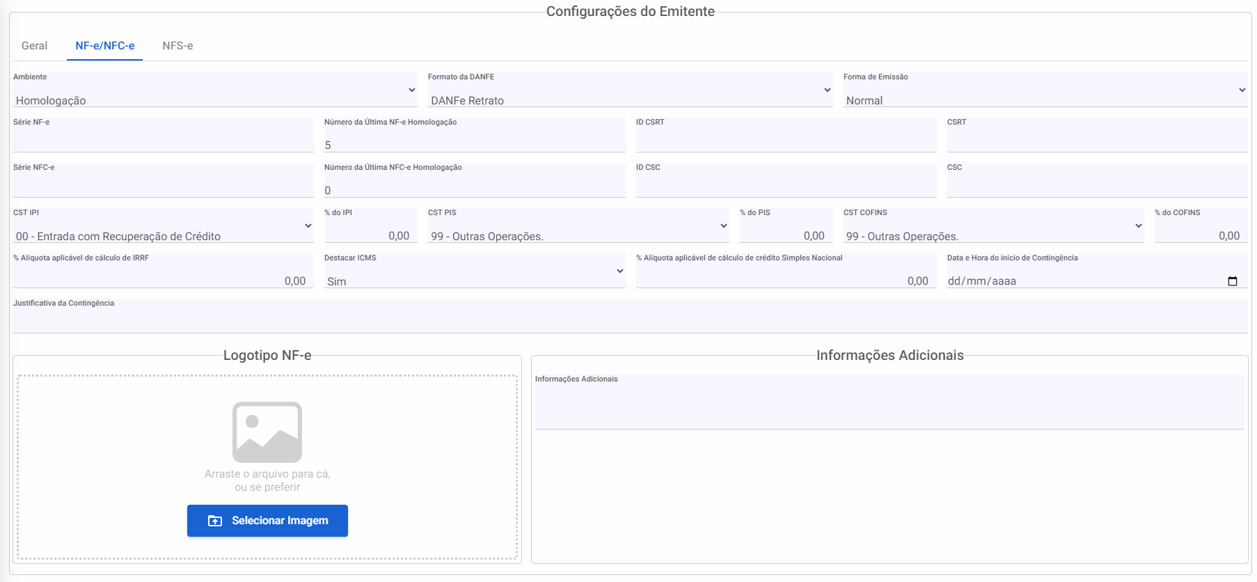 Emitentes - Específico